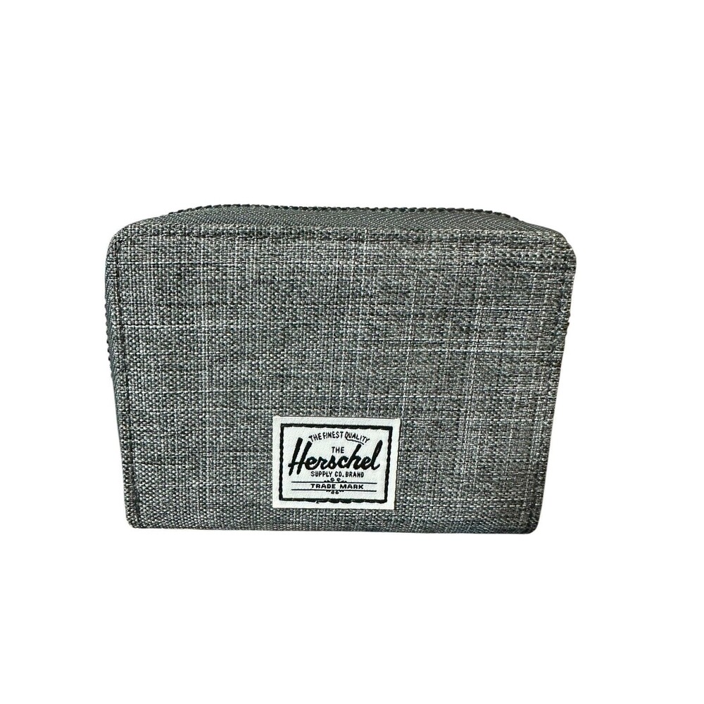 HERSCHEL Tyler Wallet RFID Raven Gray Crosshatch NWOT